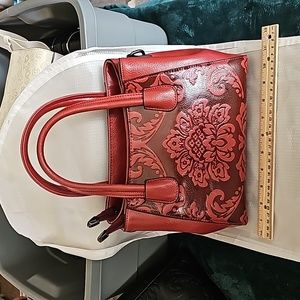 Beautiful Red vegan leather handbag